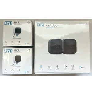 Blink Outdoor and Mini Camera Set - 4 Cameras - 2021 Sealed